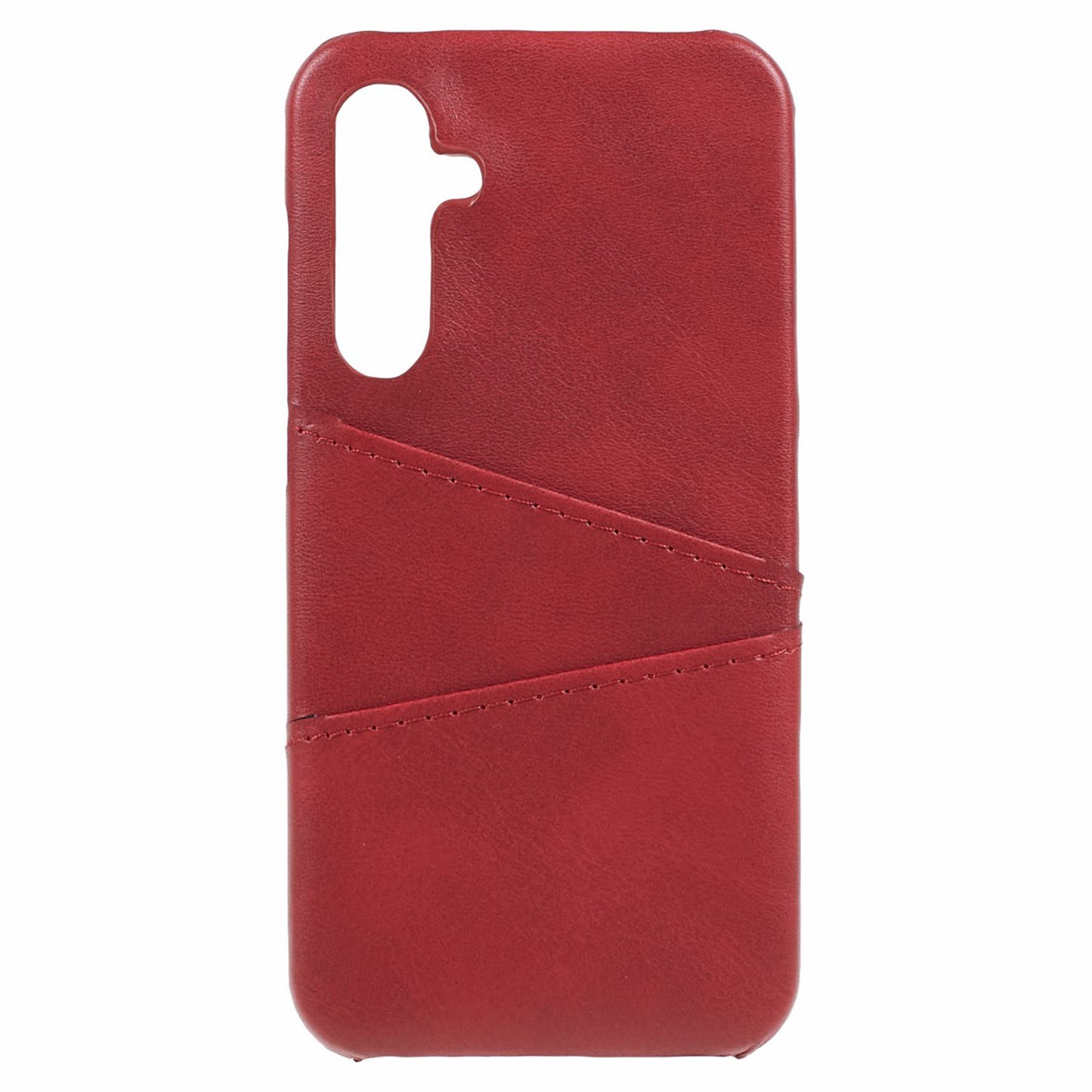 For Samsung Galaxy S24+ Case PU+PC Anti-Drop Phone Cover with 2 Card Slots - Red