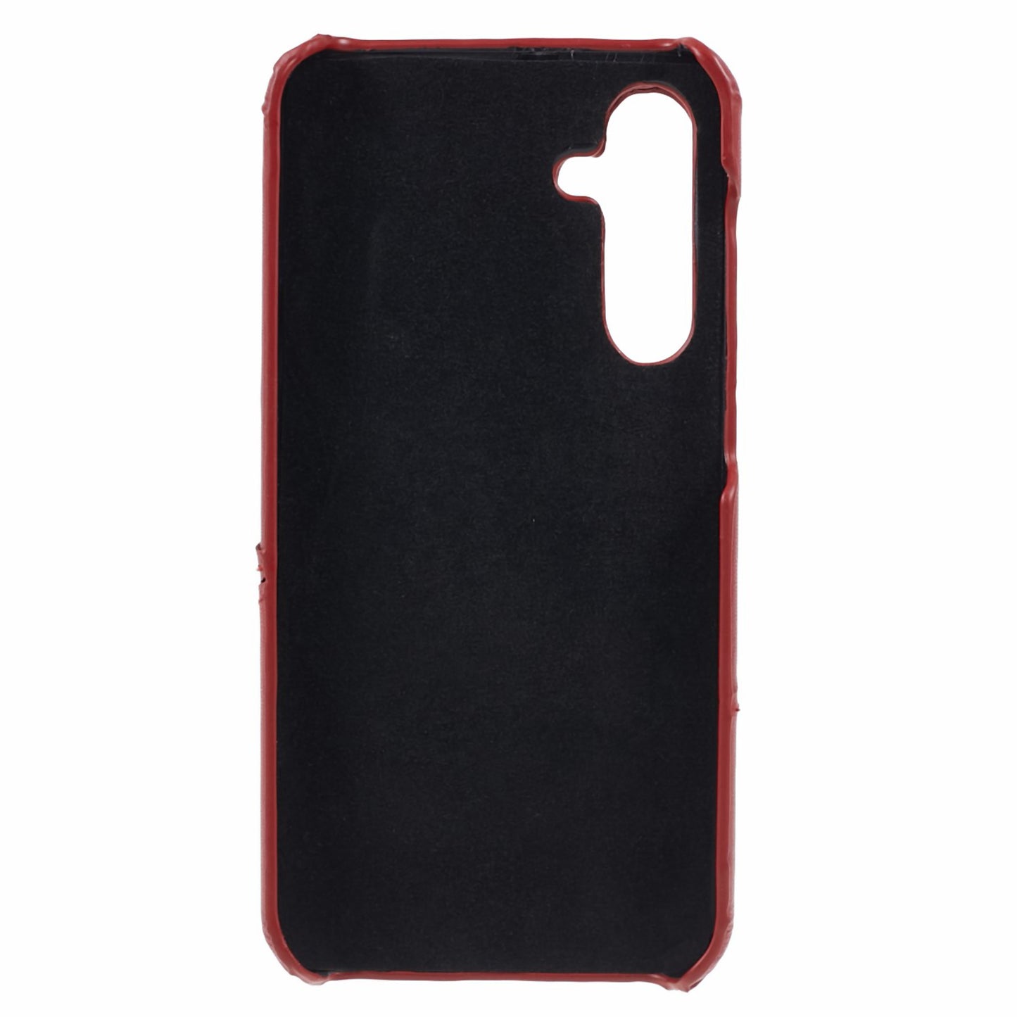 For Samsung Galaxy A55 5G Case Shockproof 2 Card Slots PU+PC Phone Cover - Red