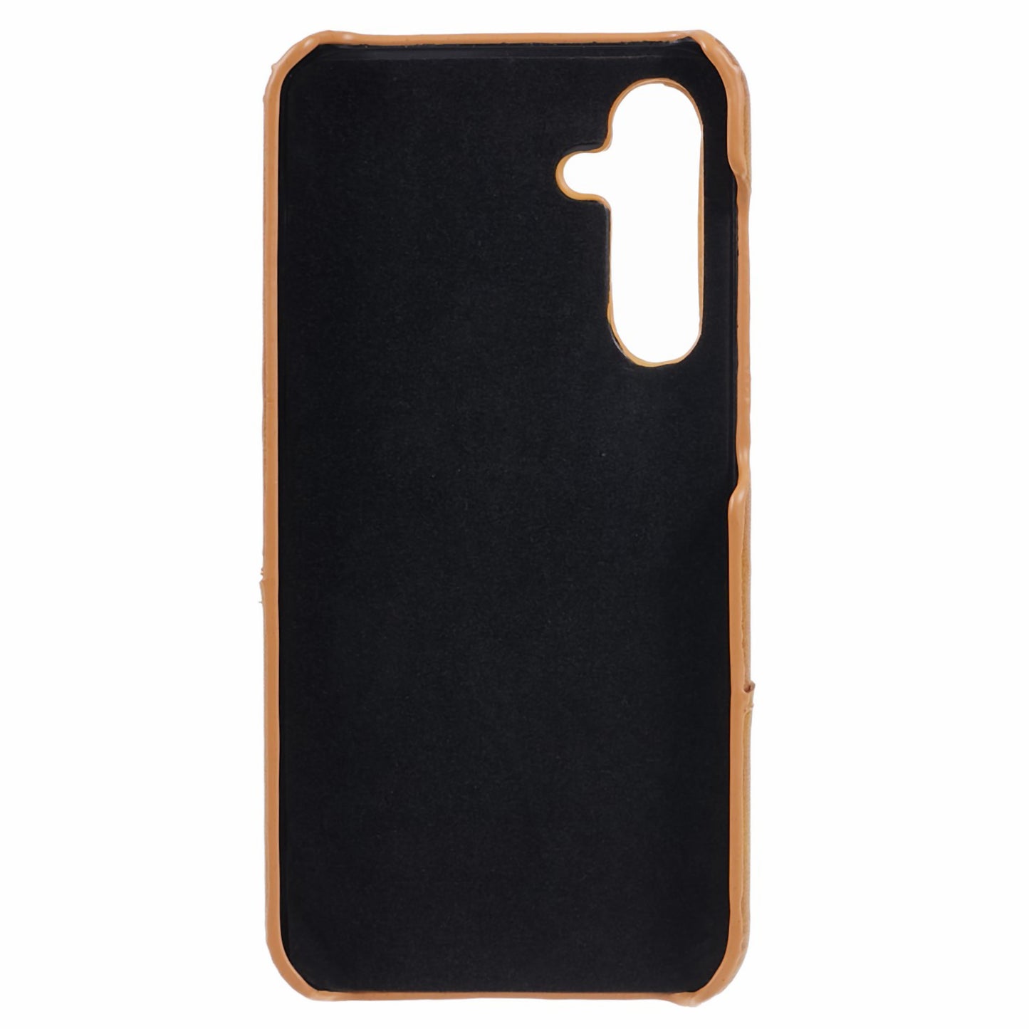 For Samsung Galaxy A55 5G Case Shockproof 2 Card Slots PU+PC Phone Cover - Brown
