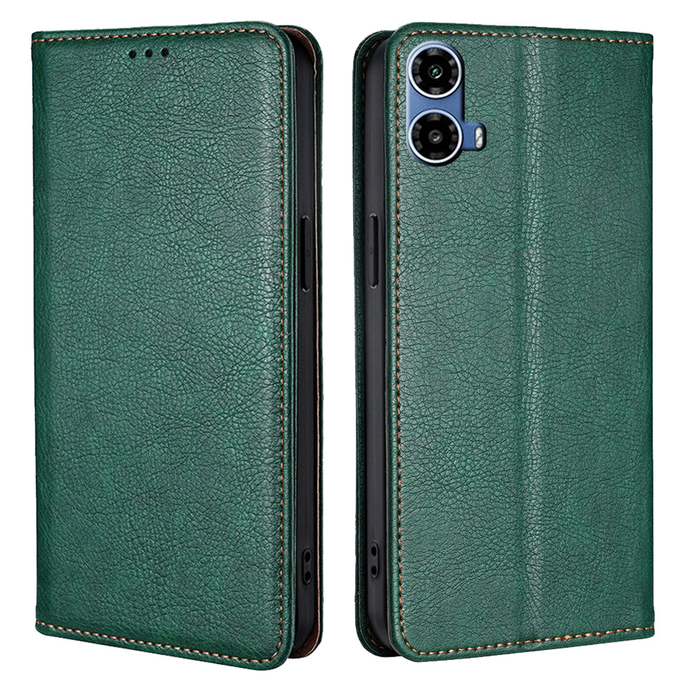 For Motorola Moto G34 5G Leather Case Wallet Cover Mobile Accessories Supplier - Green