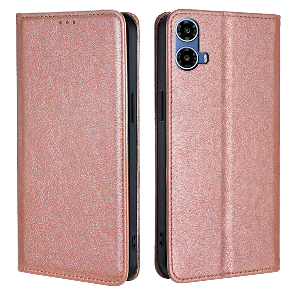 For Motorola Moto G34 5G Leather Case Wallet Cover Mobile Accessories Supplier - Rose Gold