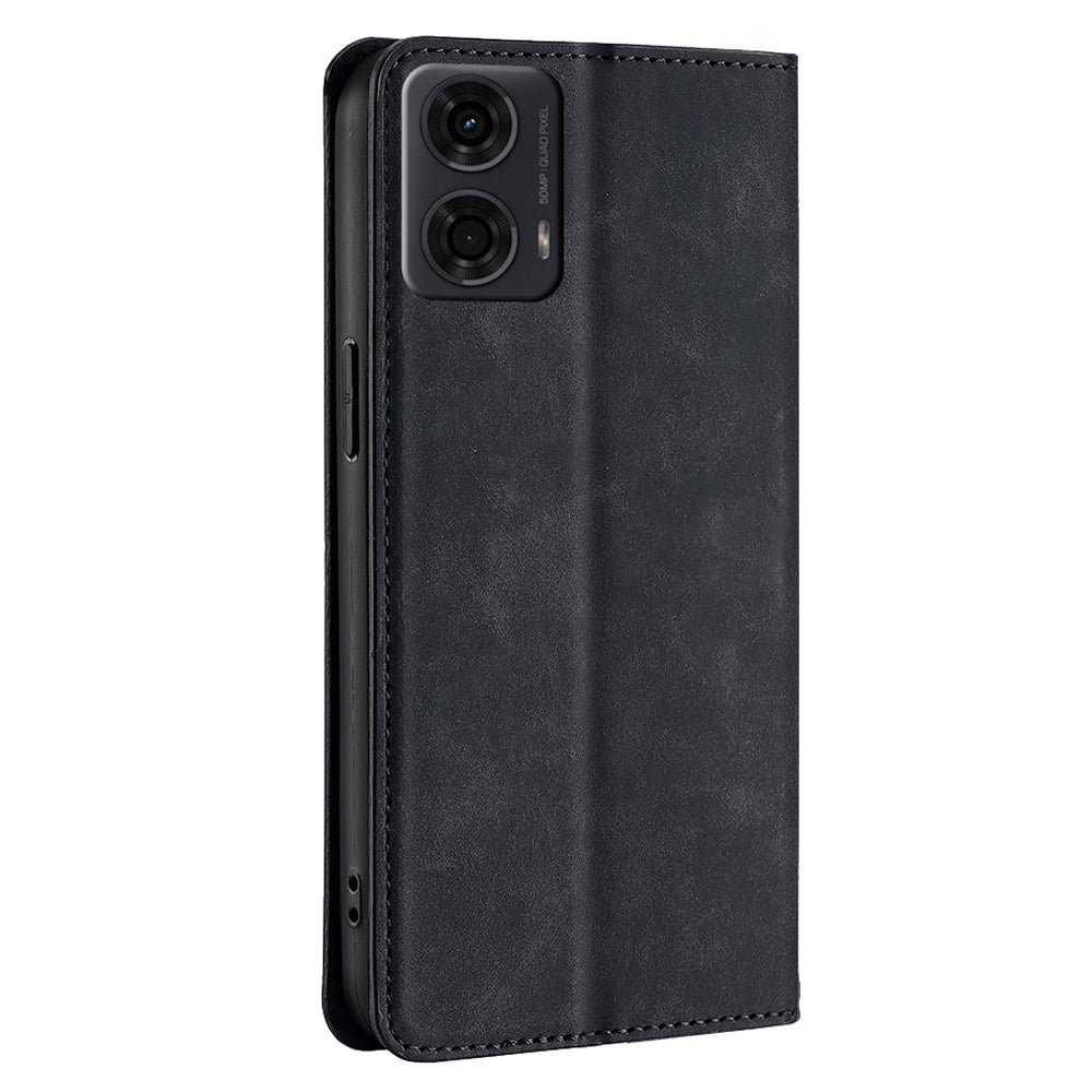 For Motorola Moto G24 4G / G04 4G Case Leather Phone Cover Mobile Accessories Wholesale - Black