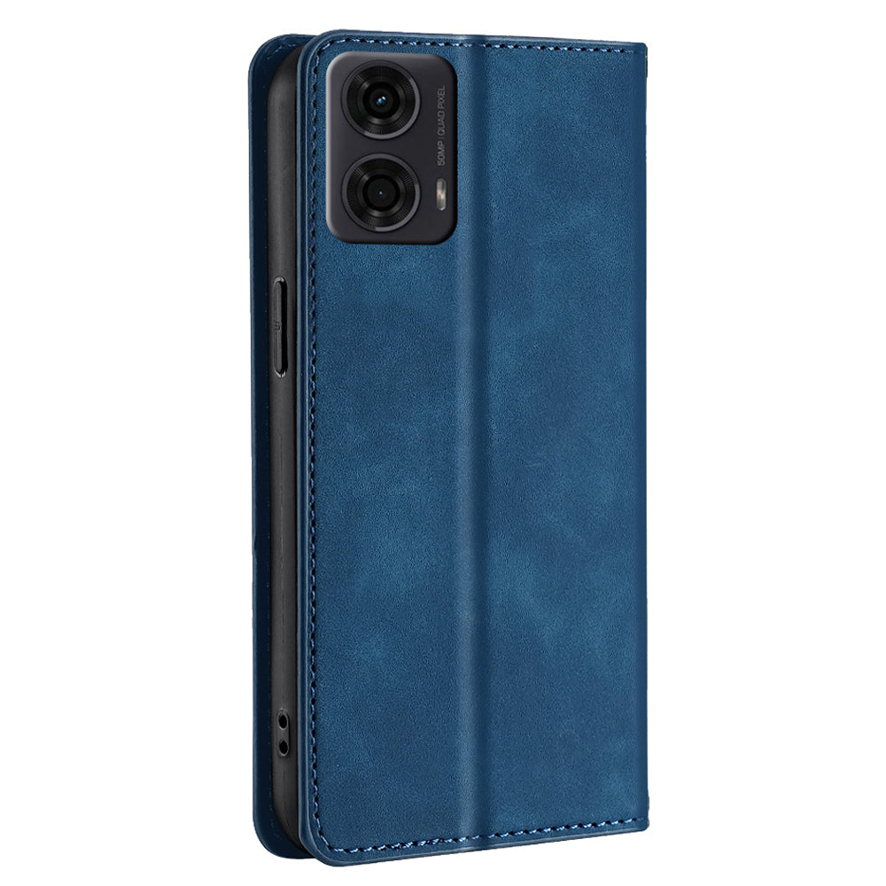 For Motorola Moto G24 4G / G04 4G Case Leather Phone Cover Mobile Accessories Wholesale - Blue