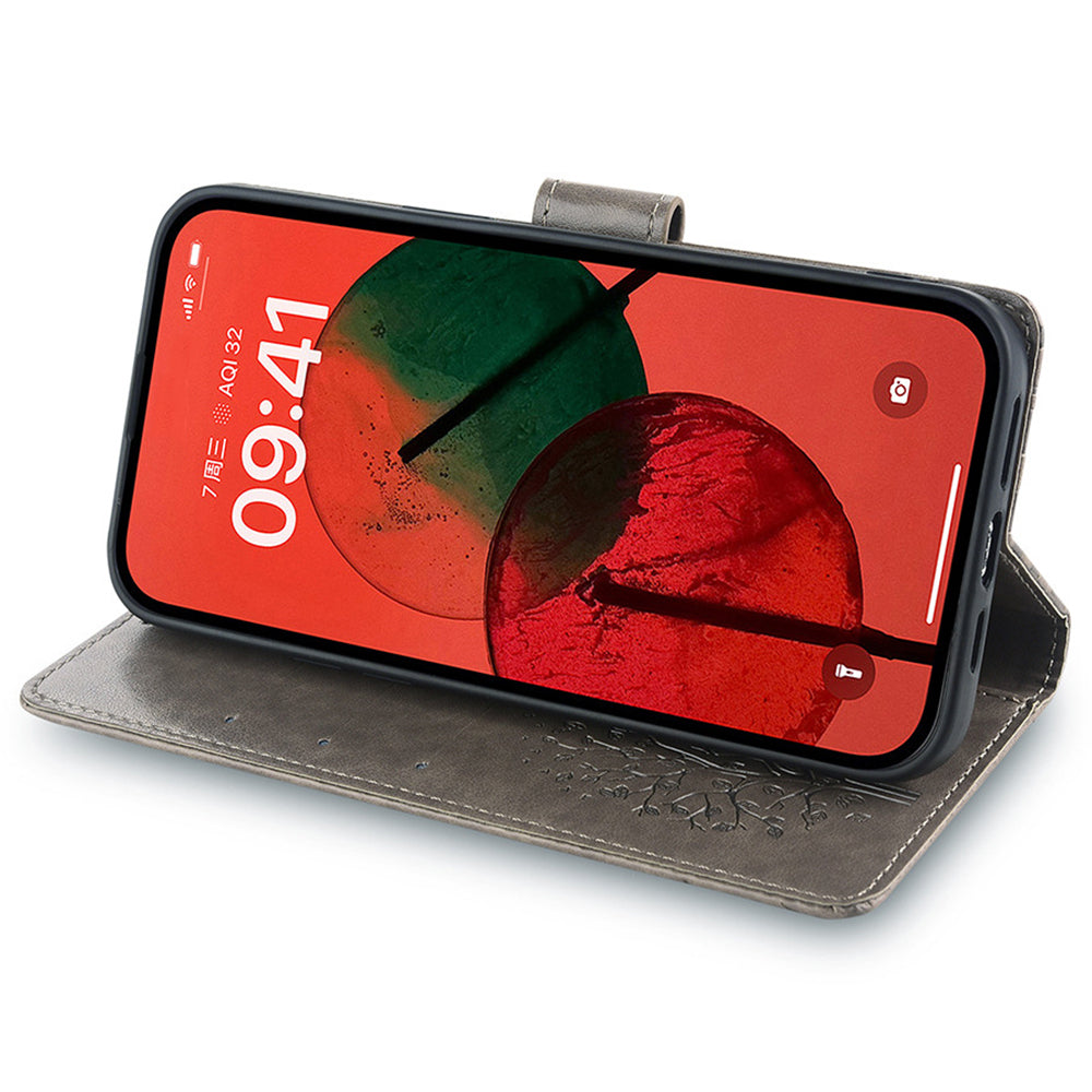 For Transsion Infinix Note 40 Pro 5G Case Tree Imprinted Stand Leather Wallet Phone Cover - Green