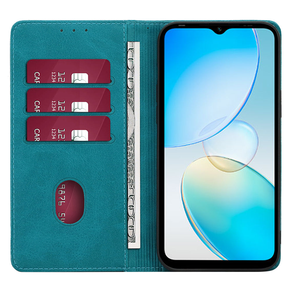 For Transsion Infinix Note 40 Pro 5G Case Magnetic Calf Textured Leather Phone Cover - Baby Blue