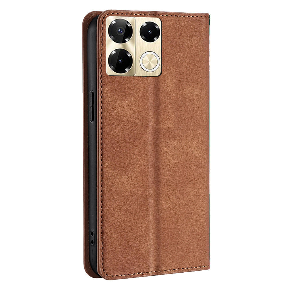 For Transsion Infinix Note 40 Pro 5G Leather Card Slots Phone Case Mobile Accessories Wholesale - Light Brown