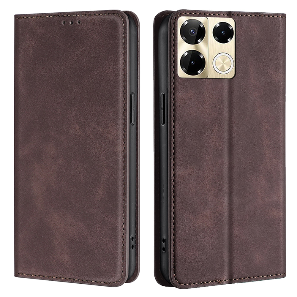For Transsion Infinix Note 40 Pro 5G Leather Card Slots Phone Case Mobile Accessories Wholesale - Dark Brown