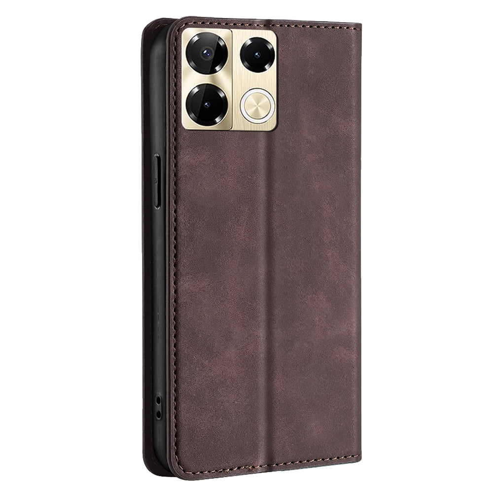 For Transsion Infinix Note 40 Pro 5G Leather Card Slots Phone Case Mobile Accessories Wholesale - Dark Brown
