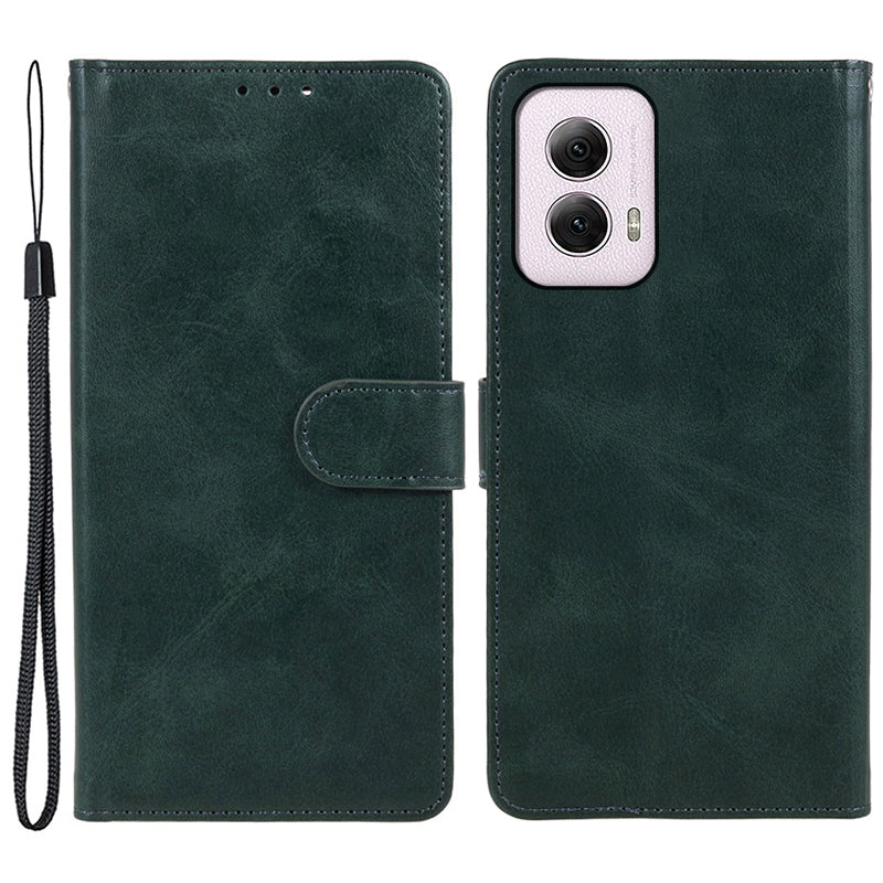 For Motorola Moto G Power (2024) Case Wallet Leather Phone Cover Mobile Accessories Supplier - Midnight Green