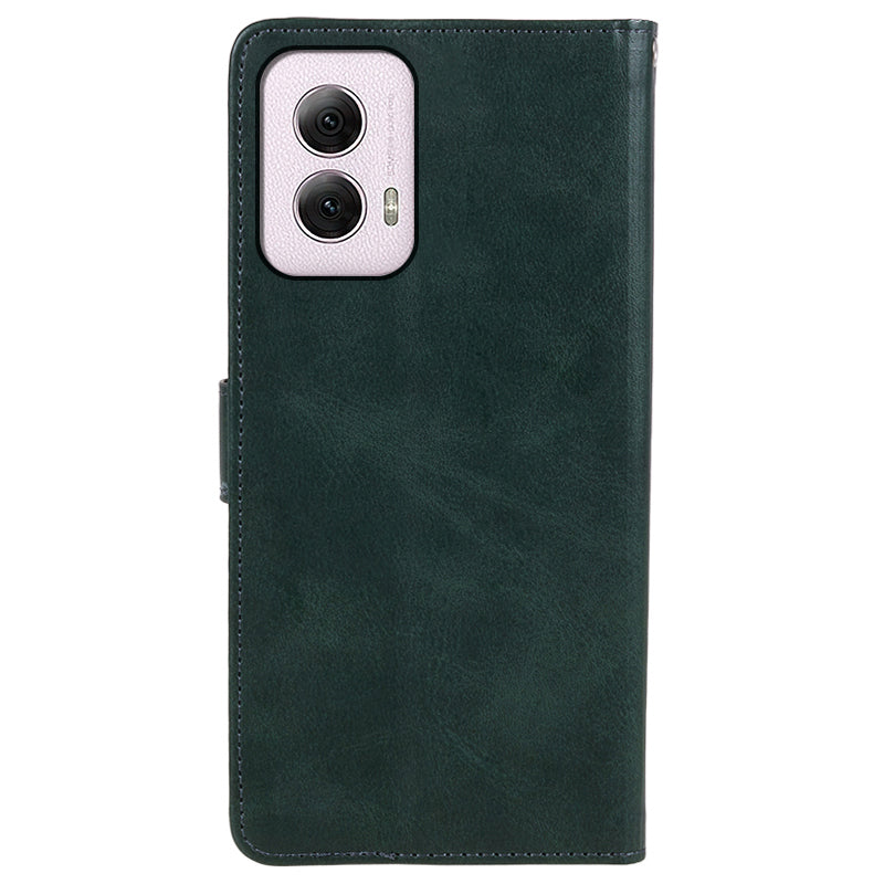 For Motorola Moto G Power (2024) Case Wallet Leather Phone Cover Mobile Accessories Supplier - Midnight Green