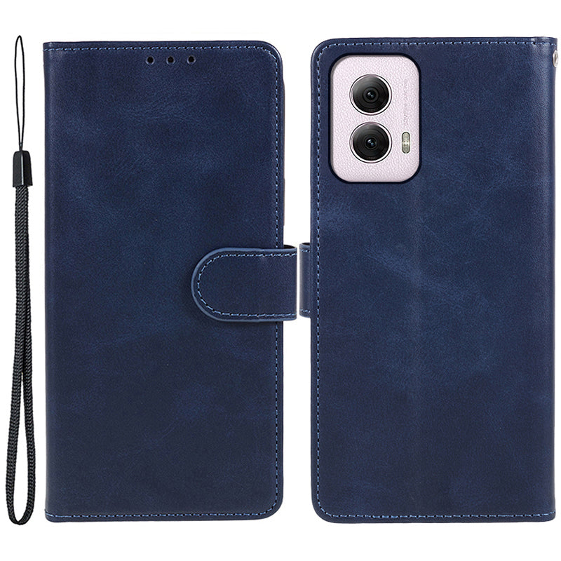 For Motorola Moto G Power (2024) Case Wallet Leather Phone Cover Mobile Accessories Supplier - Blue