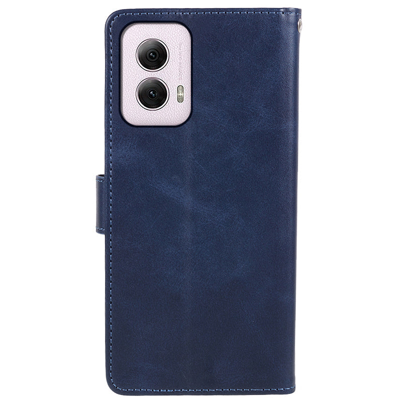 For Motorola Moto G Power (2024) Case Wallet Leather Phone Cover Mobile Accessories Supplier - Blue