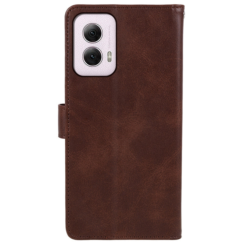 For Motorola Moto G Power (2024) Case Wallet Leather Phone Cover Mobile Accessories Supplier - Brown