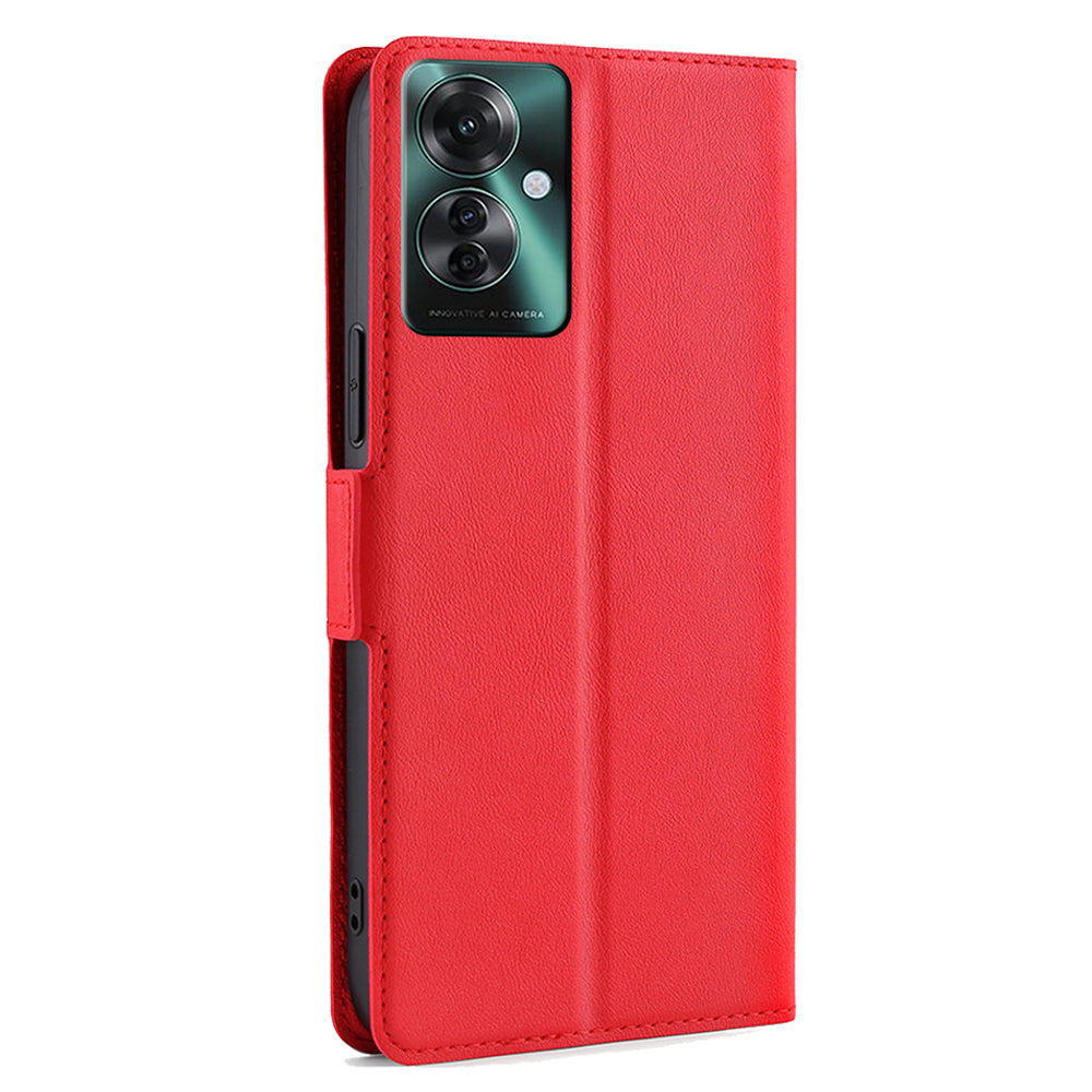 For Oppo Reno11 F 5G / F25 Pro 5G Wholesale Phone Case Card Slots Leather Stand Cover - Red