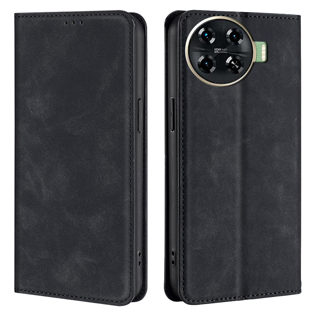 For Transsion Tecno Spark 20 Pro+ PU+TPU Wallet Phone Case Mobile Accessories Wholesale - Black