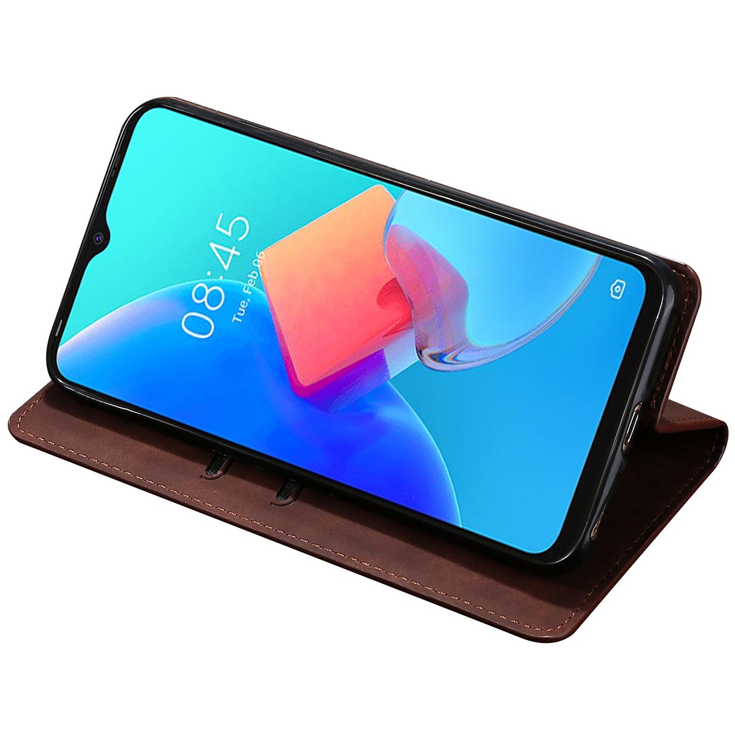 For Transsion Tecno Spark 20 Pro+ PU+TPU Wallet Phone Case Mobile Accessories Wholesale - Dark Brown