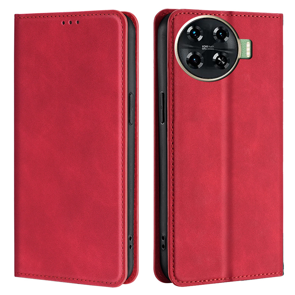 For Transsion Tecno Spark 20 Pro+ PU+TPU Wallet Phone Case Mobile Accessories Wholesale - Red