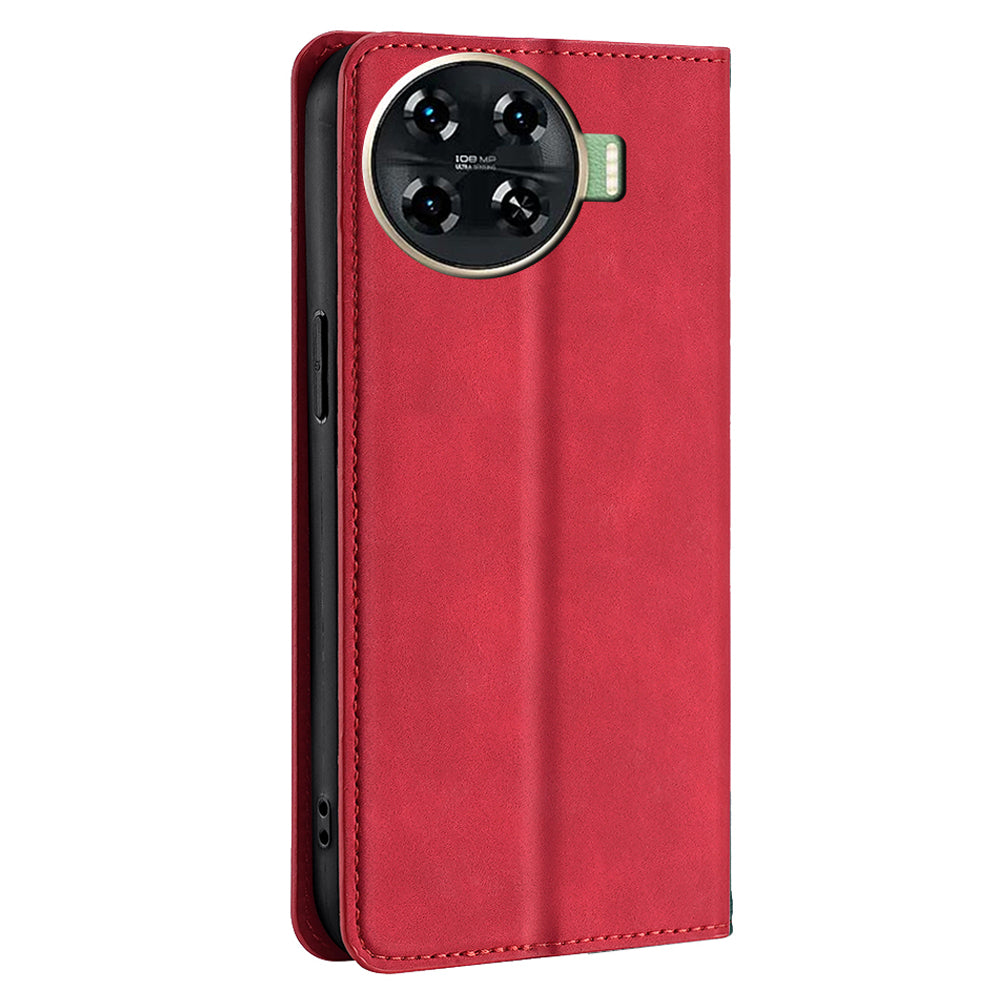 For Transsion Tecno Spark 20 Pro+ PU+TPU Wallet Phone Case Mobile Accessories Wholesale - Red