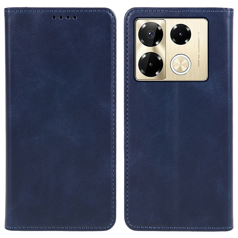 For Transsion Infinix Note 40 Pro 4G / 5G / Infinix Note 40 Pro+ Case Magnetic Flip Leather Phone Cover - Blue