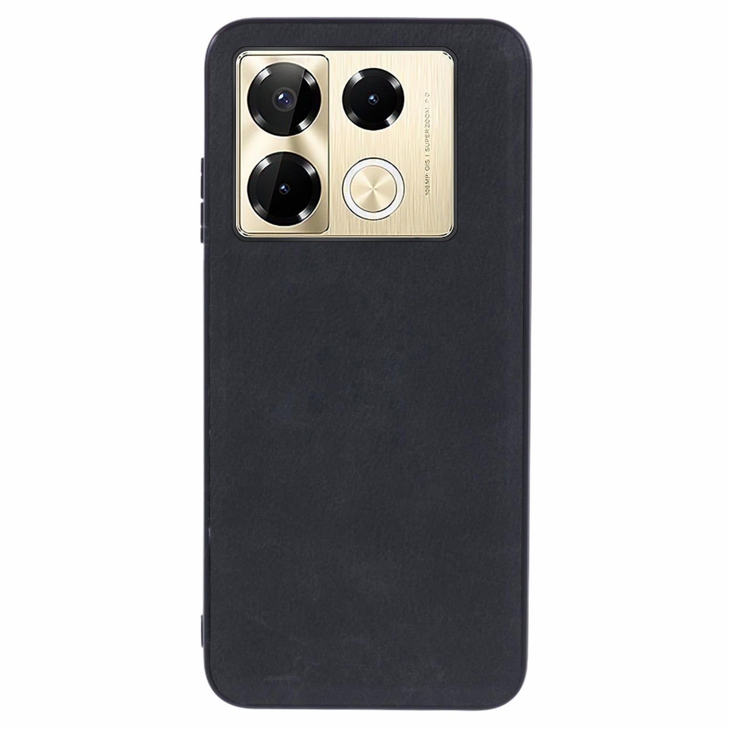 For Transsion Infinix Note 40 Pro 4G / 5G / Infinix Note 40 Pro+ Case Retro PU Leather Coating Phone Back Cover - Black