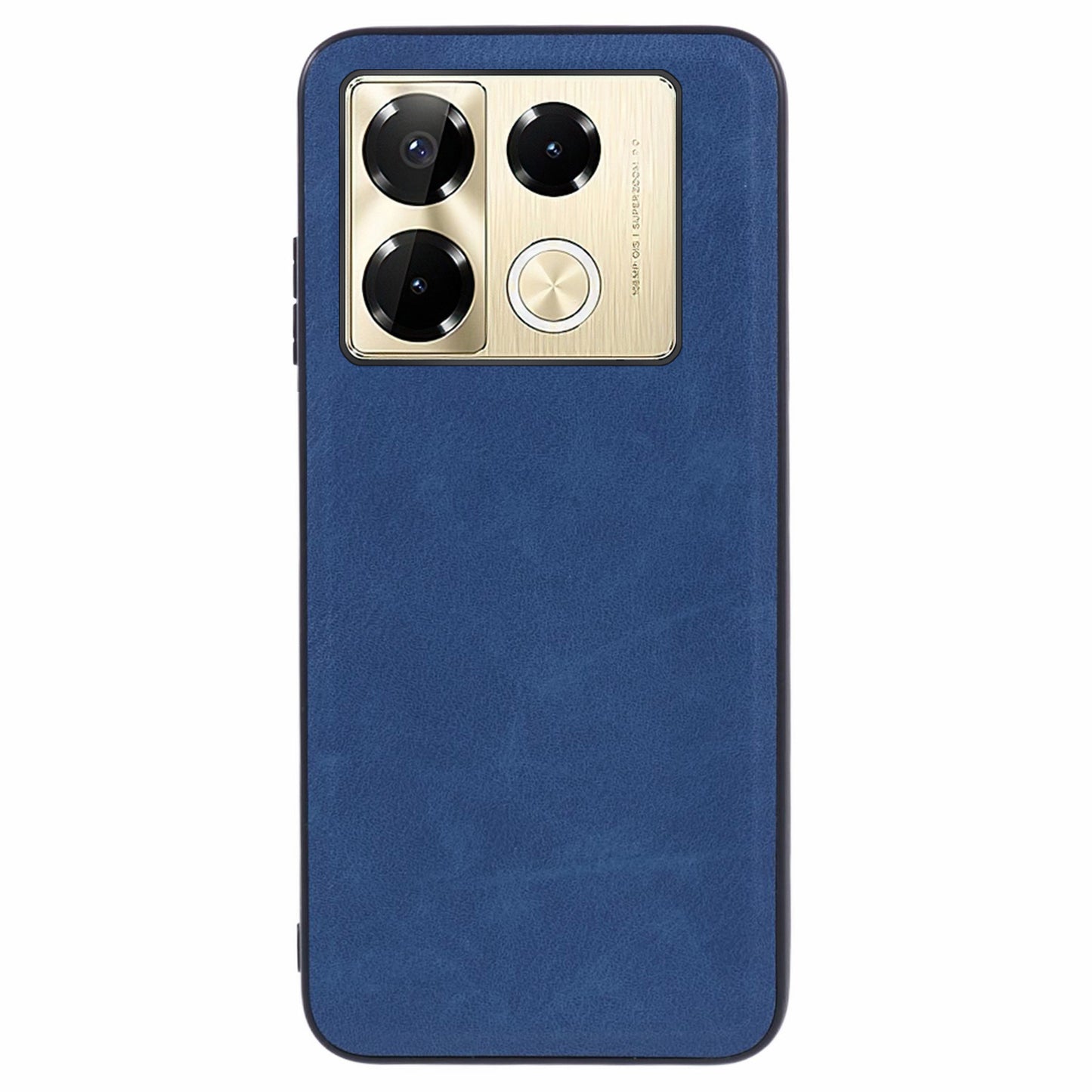 For Transsion Infinix Note 40 Pro 4G / 5G / Infinix Note 40 Pro+ Case Retro PU Leather Coating Phone Back Cover - Blue