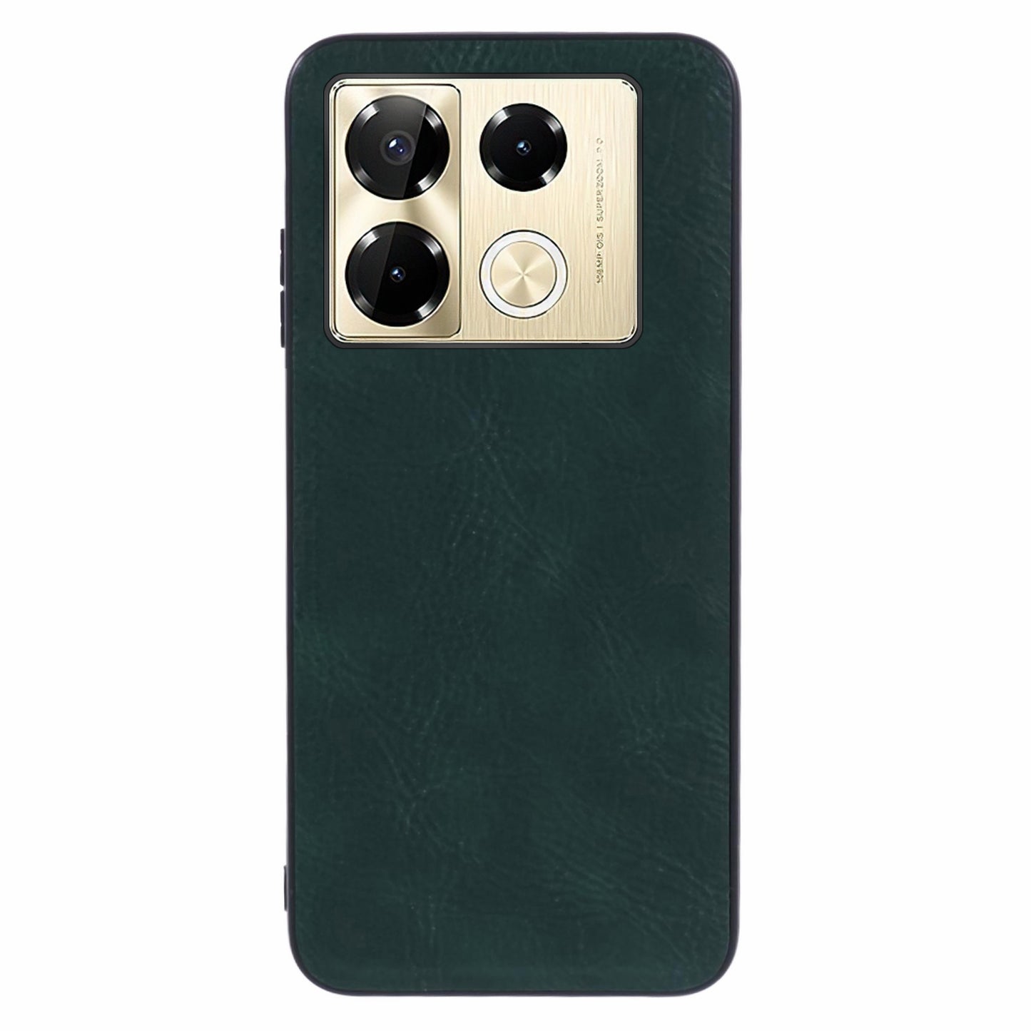For Transsion Infinix Note 40 Pro 4G / 5G / Infinix Note 40 Pro+ Case Retro PU Leather Coating Phone Back Cover - Green