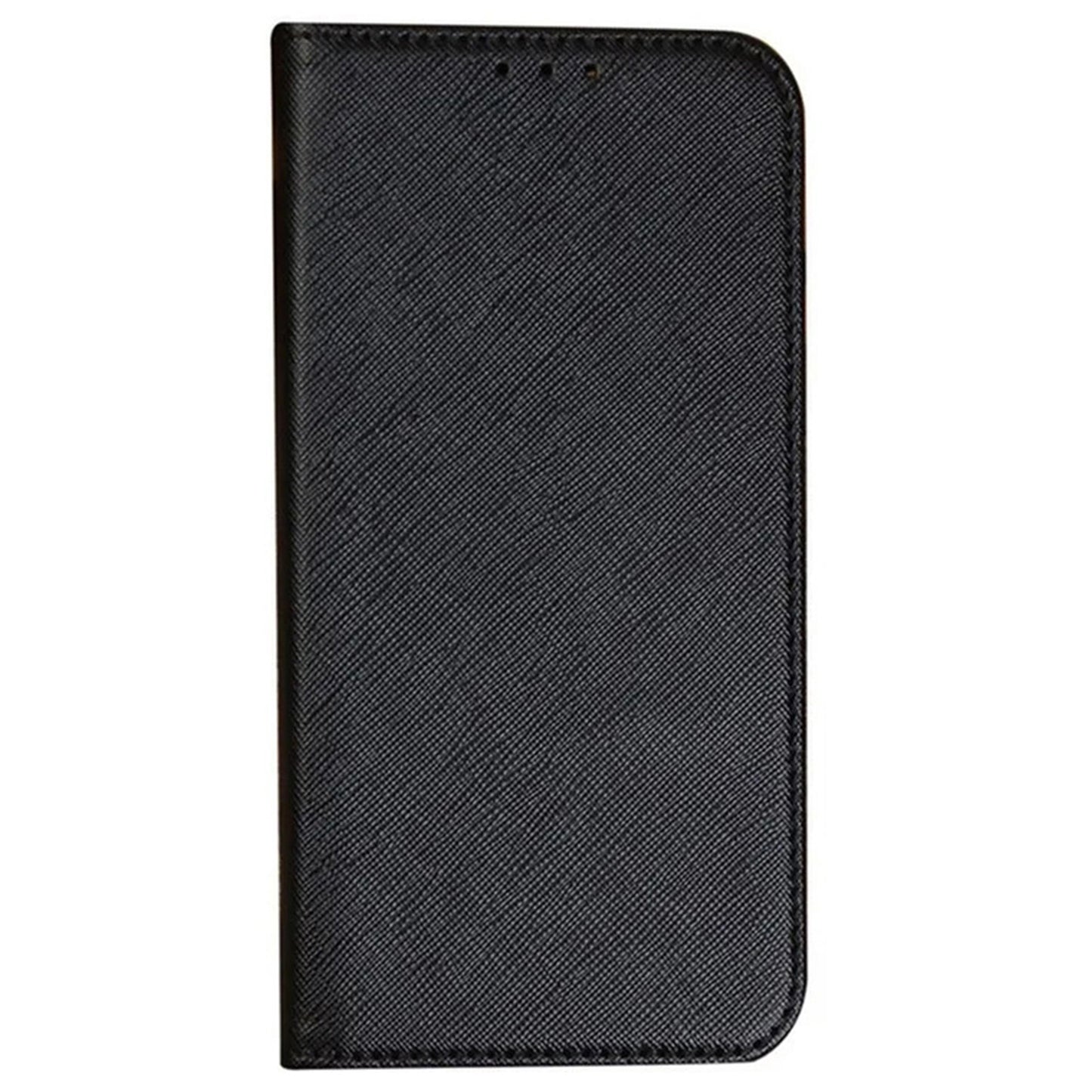 For Transsion Infinix Note 40 Pro 4G / 5G / Infinix Note 40 Pro+ Case Cross Texture Leather Folio Stand Phone Cover - Black