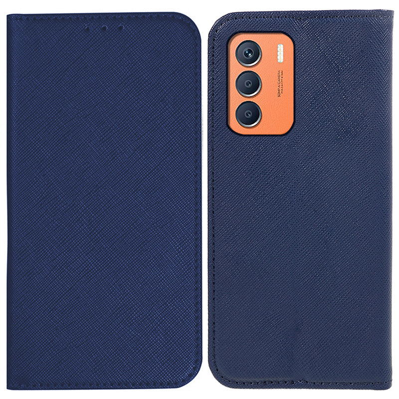 Phone Case Suppliers for Transsion Infinix Zero 5G 2023 Wallet PU Leather Wholesale Mobile Phone Cover - Dark Blue
