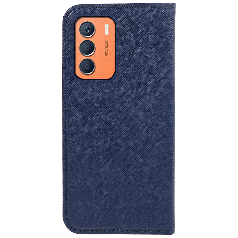 Phone Case Suppliers for Transsion Infinix Zero 5G 2023 Wallet PU Leather Wholesale Mobile Phone Cover - Dark Blue