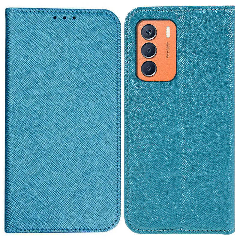 Phone Case Suppliers for Transsion Infinix Zero 5G 2023 Wallet PU Leather Wholesale Mobile Phone Cover - Sky Blue