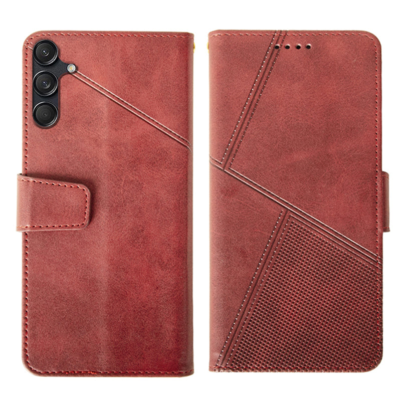 IDEWEI For Samsung Galaxy M55 5G Case Calf Texture Leather Phone Shell Mobile Accessories Wholesale - Red