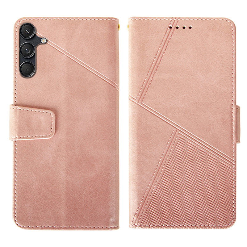 IDEWEI For Samsung Galaxy M55 5G Case Calf Texture Leather Phone Shell Mobile Accessories Wholesale - Pink
