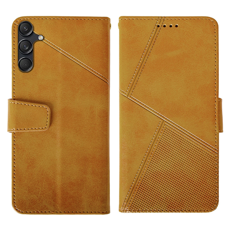 IDEWEI For Samsung Galaxy M55 5G Case Calf Texture Leather Phone Shell Mobile Accessories Wholesale - Orange