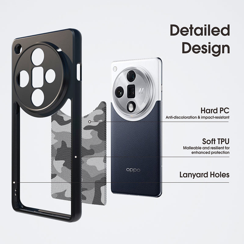 IBMRS For Oppo Find X7 5G Case TPU+PC Anti-scratch Phone Cover - Artistic Camouflage