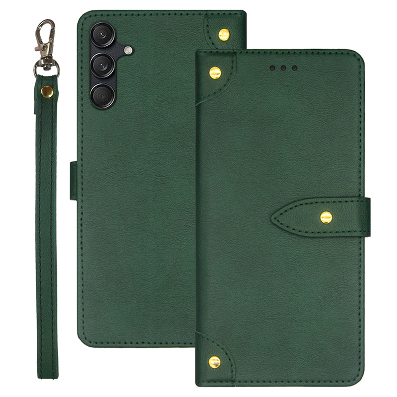 IDEWEI For Samsung Galaxy M55 5G Cover Card Slots Bump Proof Leather Wholesale Phone Cases - Green
