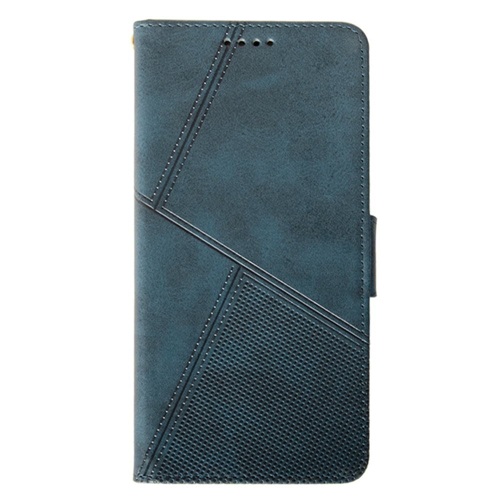 IDEWEI For Realme Note 50 4G Case Scratch-resistant Wallet Calf Texture Phone Cover - Blue