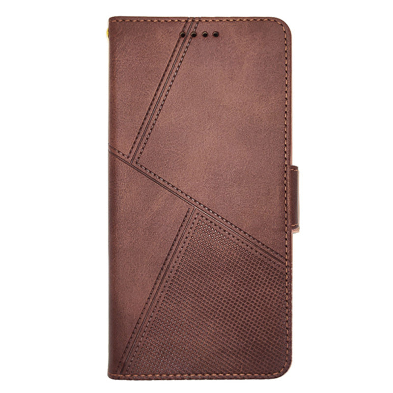 IDEWEI For Realme C65 4G Case Scratch-resistant Wallet Calf Texture Leather Phone Cover - Brown