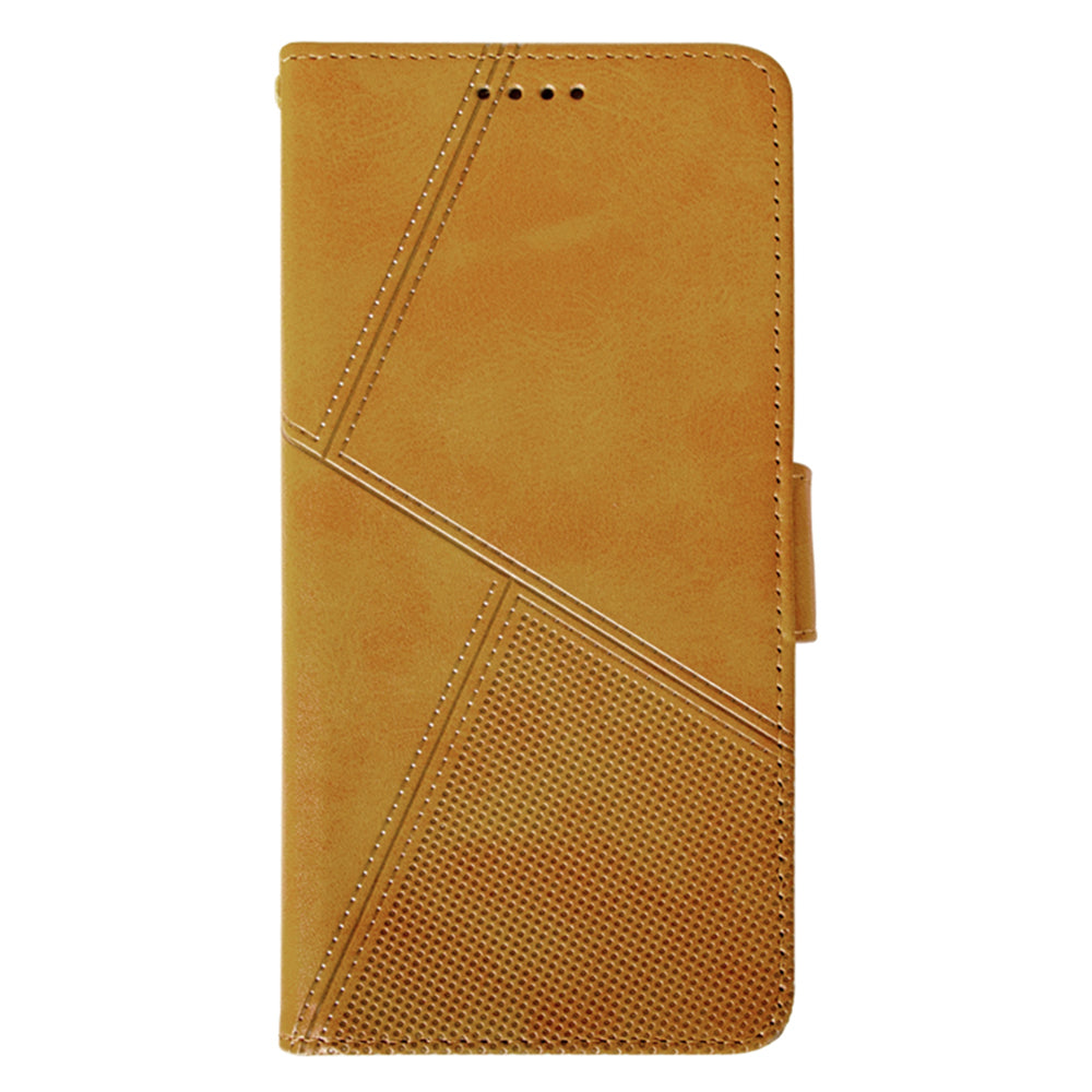 IDEWEI For Realme C65 4G Case Scratch-resistant Wallet Calf Texture Leather Phone Cover - Orange
