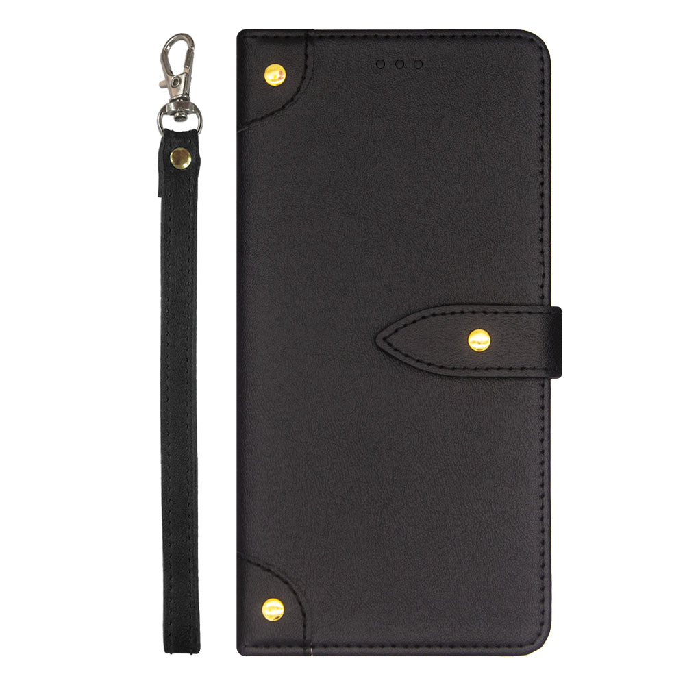 IDEWEI For Realme C65 4G Case PU Leather+TPU Scratch-proof Flip Stand Phone Cover - Black