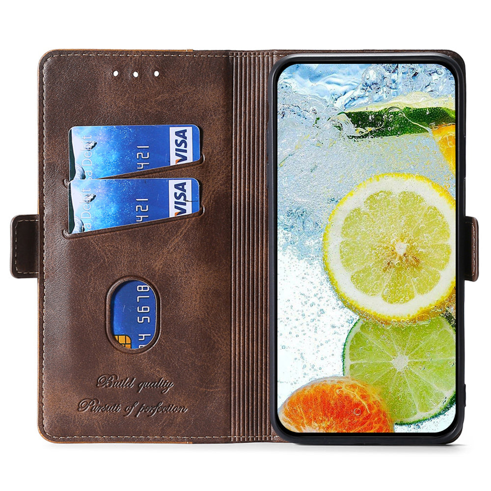 For Transsion Tecno Spark 20 Pro+ Phone Case Dual Color Splicing Leather Flip Cover Mobile Accessories Wholesale - Light Brown+Green