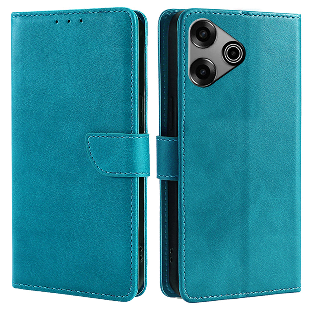 For Transsion Tecno Pova 6 Pro 5G Case Calf Texture Leather Phone Cover Mobile Accessories Wholesale - Baby Blue