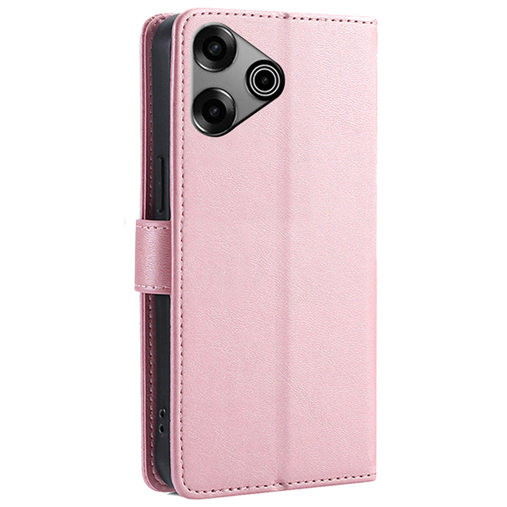 For Transsion Tecno Pova 6 Pro 5G Case Calf Texture Leather Phone Cover Mobile Accessories Wholesale - Rose Gold