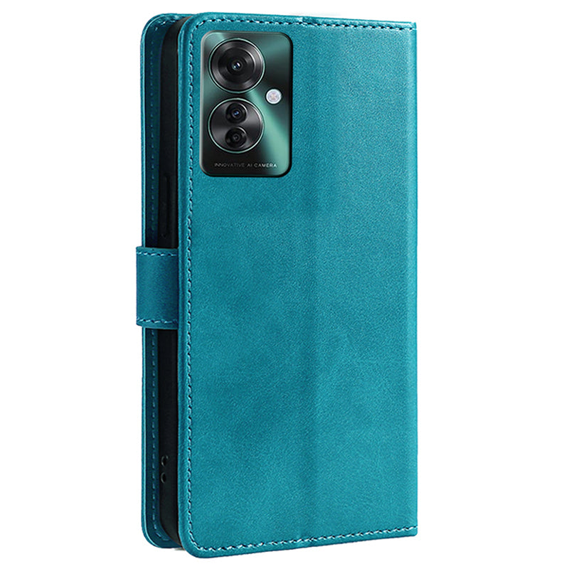 For Oppo Reno11 F 5G / F25 Pro 5G Leather Case Wallet Stand Protective Phone Cover - Baby Blue