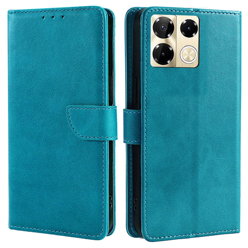 For Transsion Infinix Note 40 Pro 5G Case Calf Texture Wallet Stand Leather Phone Cover - Baby Blue