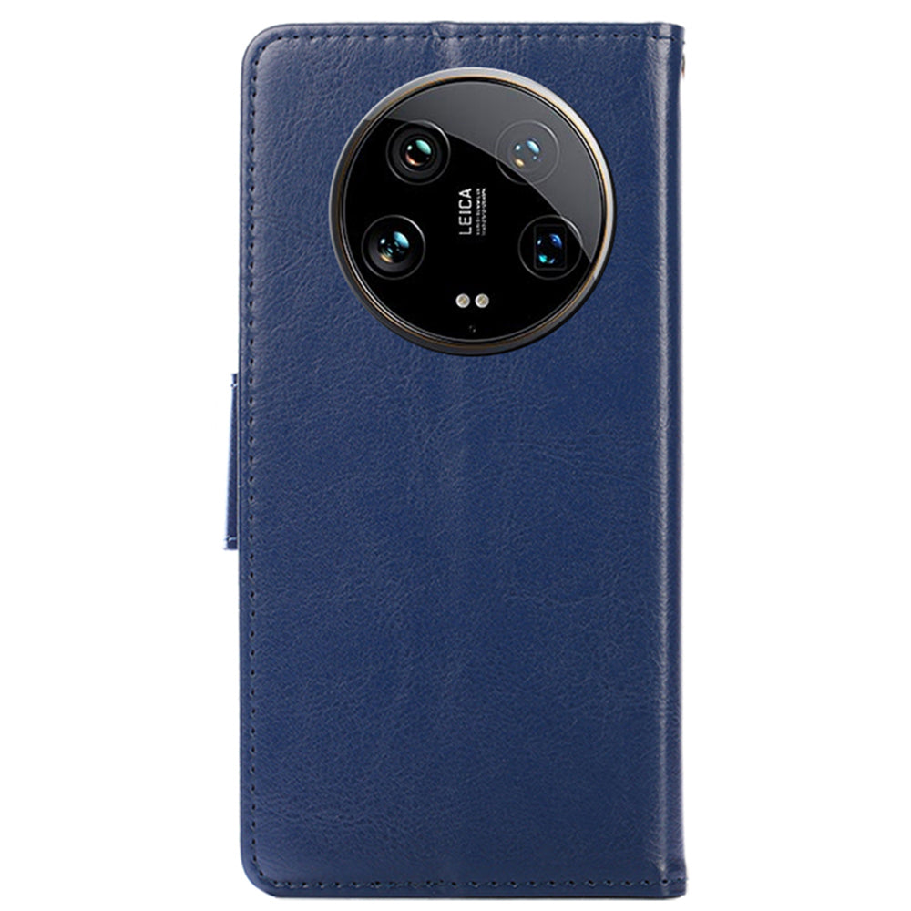 For Xiaomi 14 Ultra Phone Case Leather Wallet Cover Mobile Accessories Wholesale - Sapphire