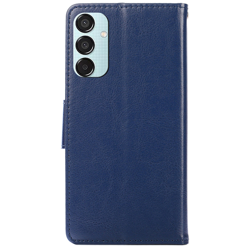 For Samsung Galaxy M15 5G Phone Case Supplier Leather Wallet Protective Cover - Blue
