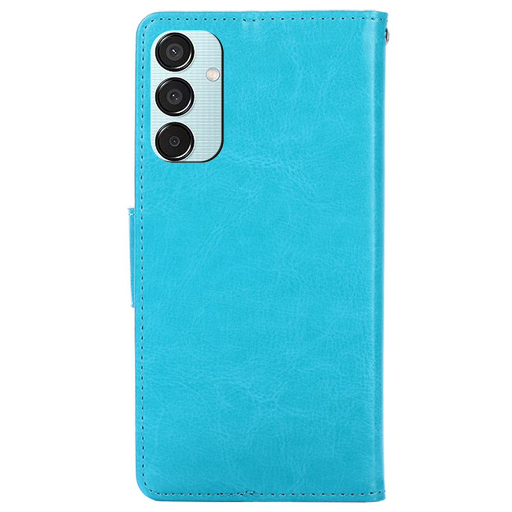 For Samsung Galaxy M15 5G Phone Case Supplier Leather Wallet Protective Cover - Sapphire