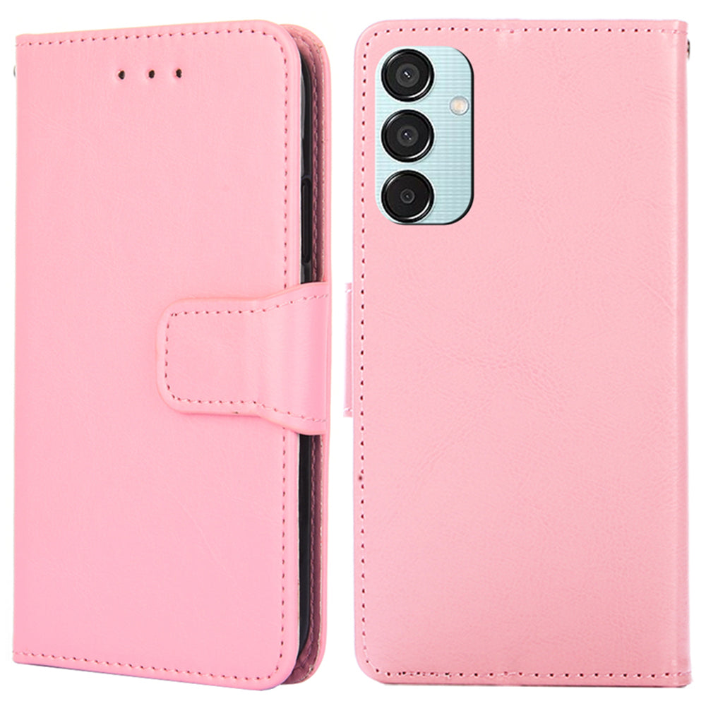 For Samsung Galaxy M15 5G Phone Case Supplier Leather Wallet Protective Cover - Pink