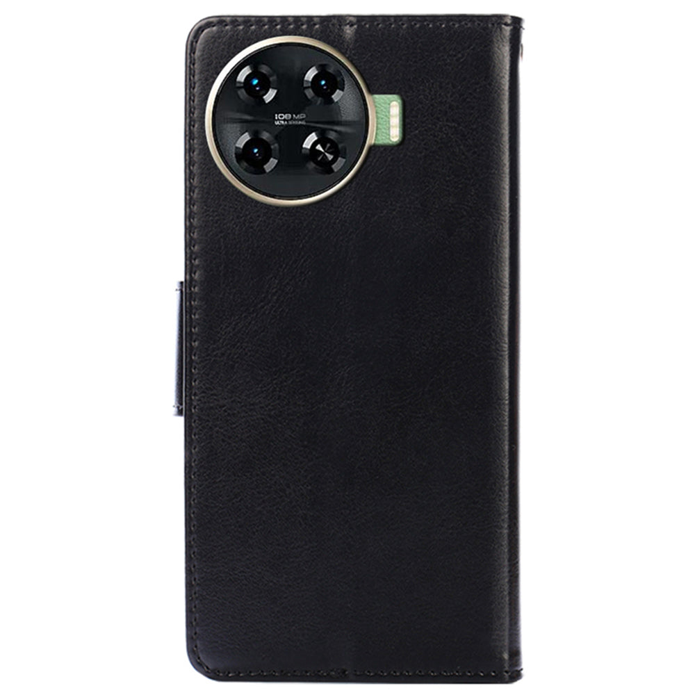 For Transsion Tecno Spark 20 Pro+ Leather Phone Case Mobile Accessories Wholesale Suppliers - Black