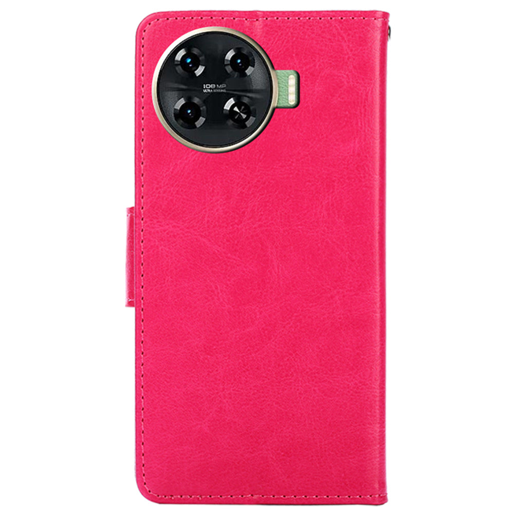 For Transsion Tecno Spark 20 Pro+ Leather Phone Case Mobile Accessories Wholesale Suppliers - Rose